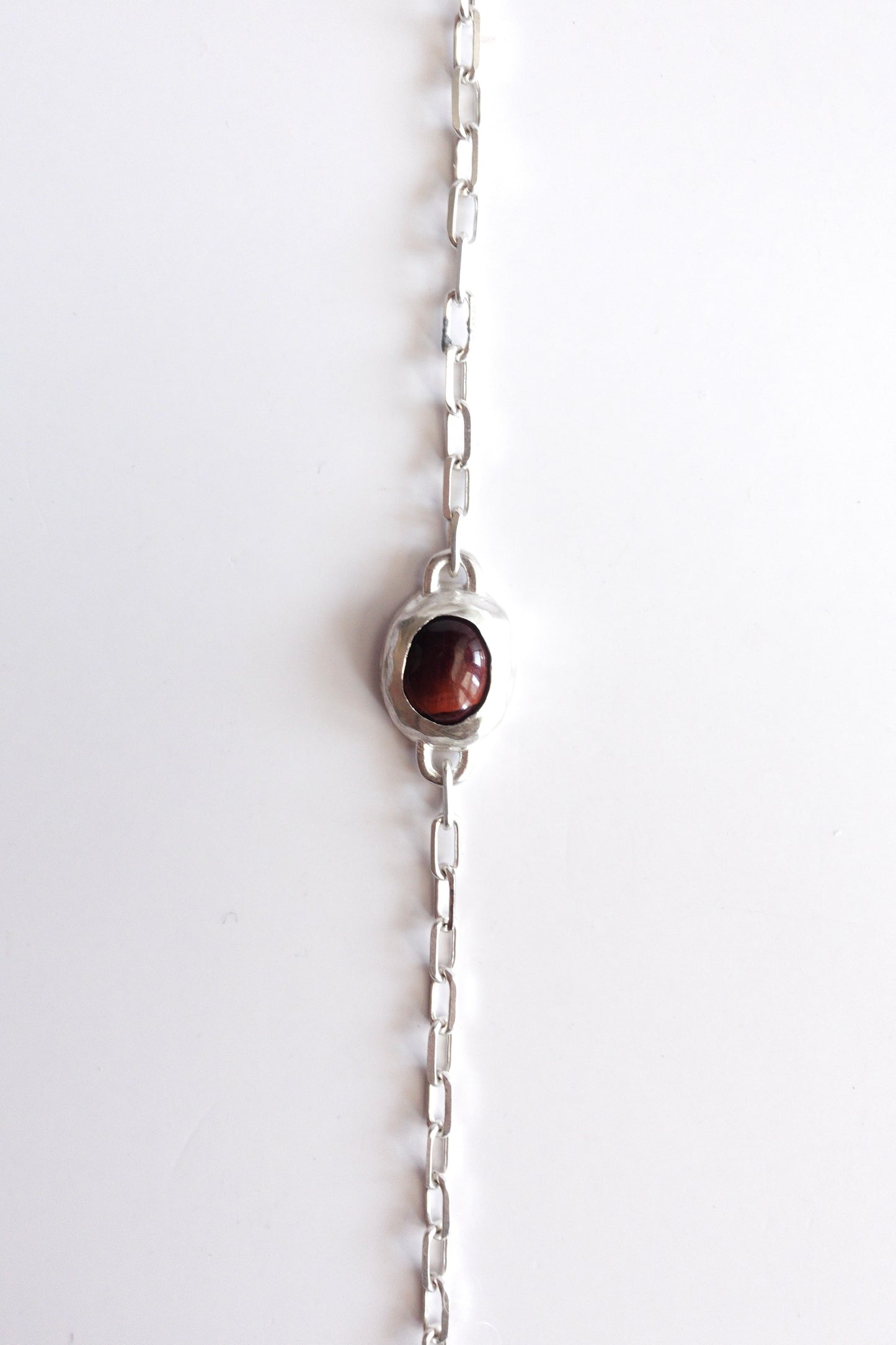 STONE CHAIN BRACELET 【crimson】